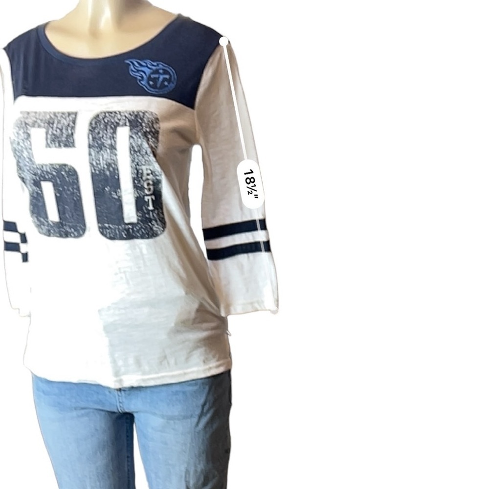 NFL Tennessee Titans Soft Raglan Vintage Look Baseball T-Shirt Women’s Small - Picture 8 of 11